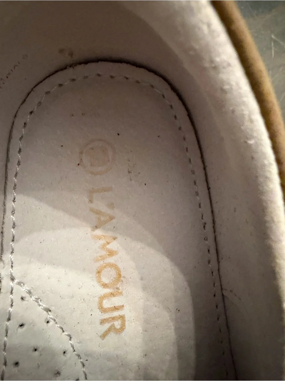 L'Amour Girls Tan Mary Jane Shoes